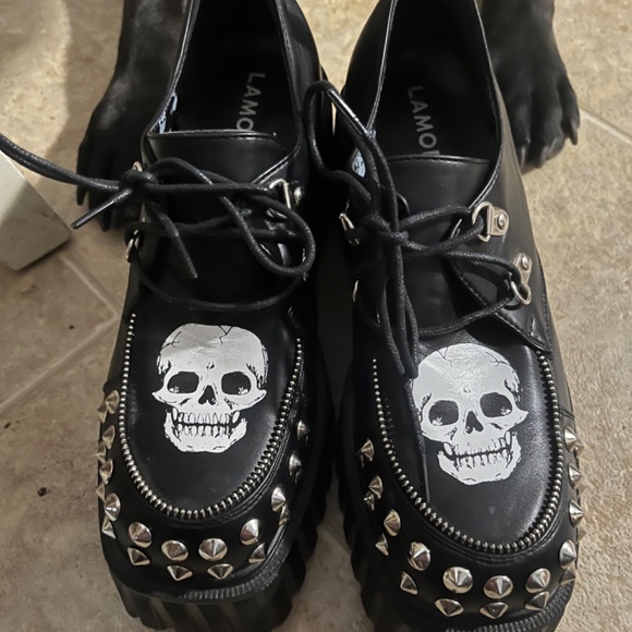 Size 10 Lamoda skull platform creeper shoes - Picture 2 of 5